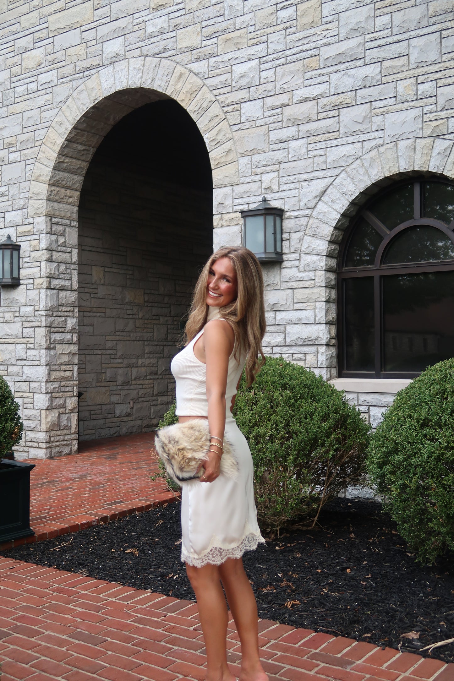 Rosalie Satin Lace Skirt