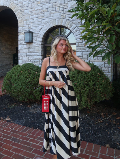 Elle Stripe Midi Dress