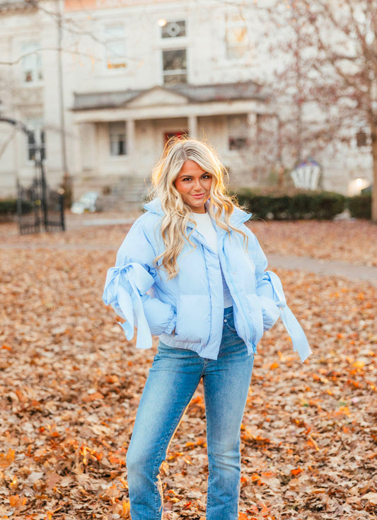 Caroline Puffer Jacket | Baby Blue