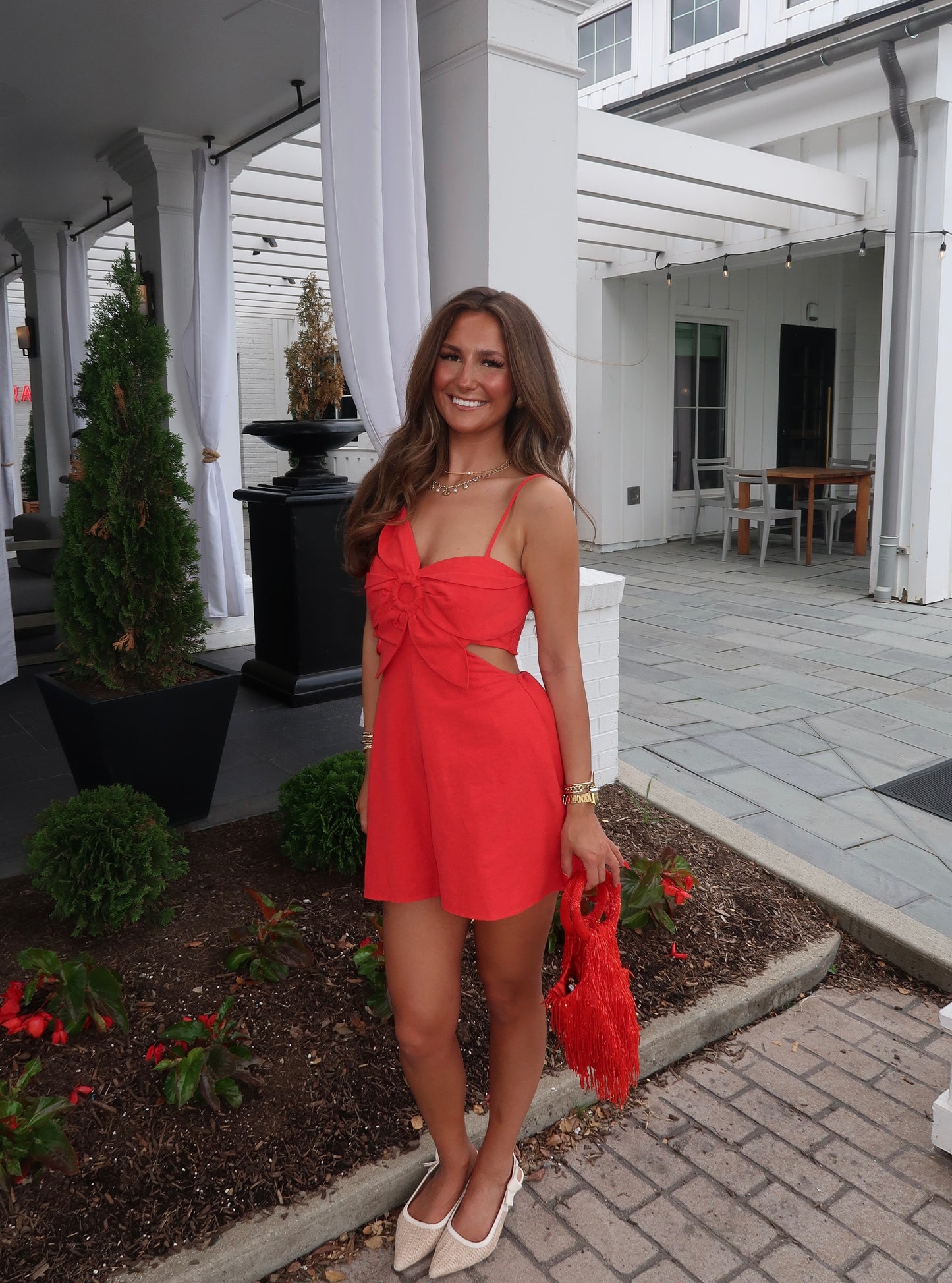 Talia Romper | Red