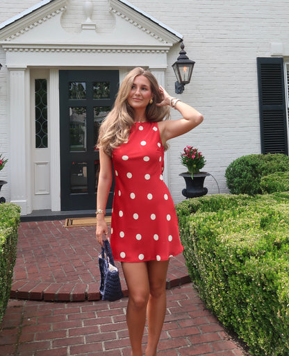 Cherry Polka Dot Mini Dress