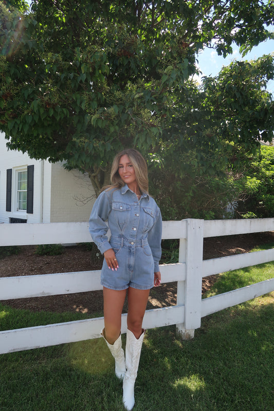 Palmer Denim Romper