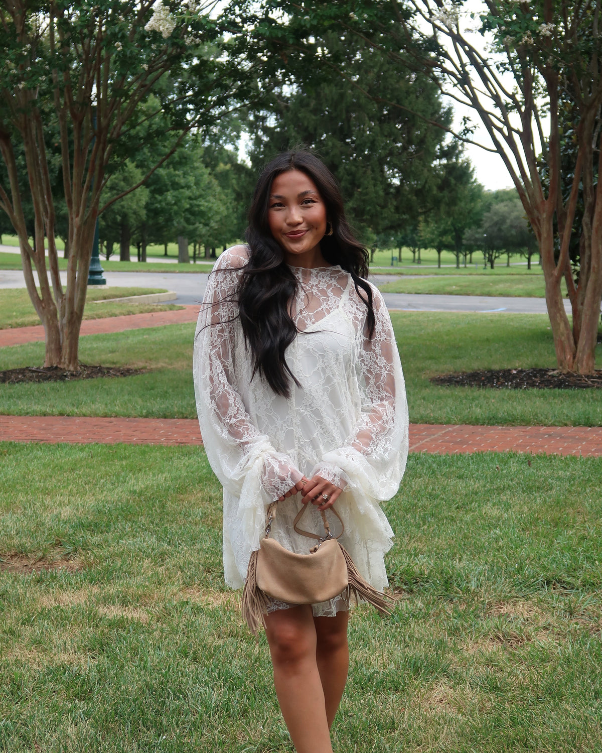 Emerson Lace Mini Dress | Ivory