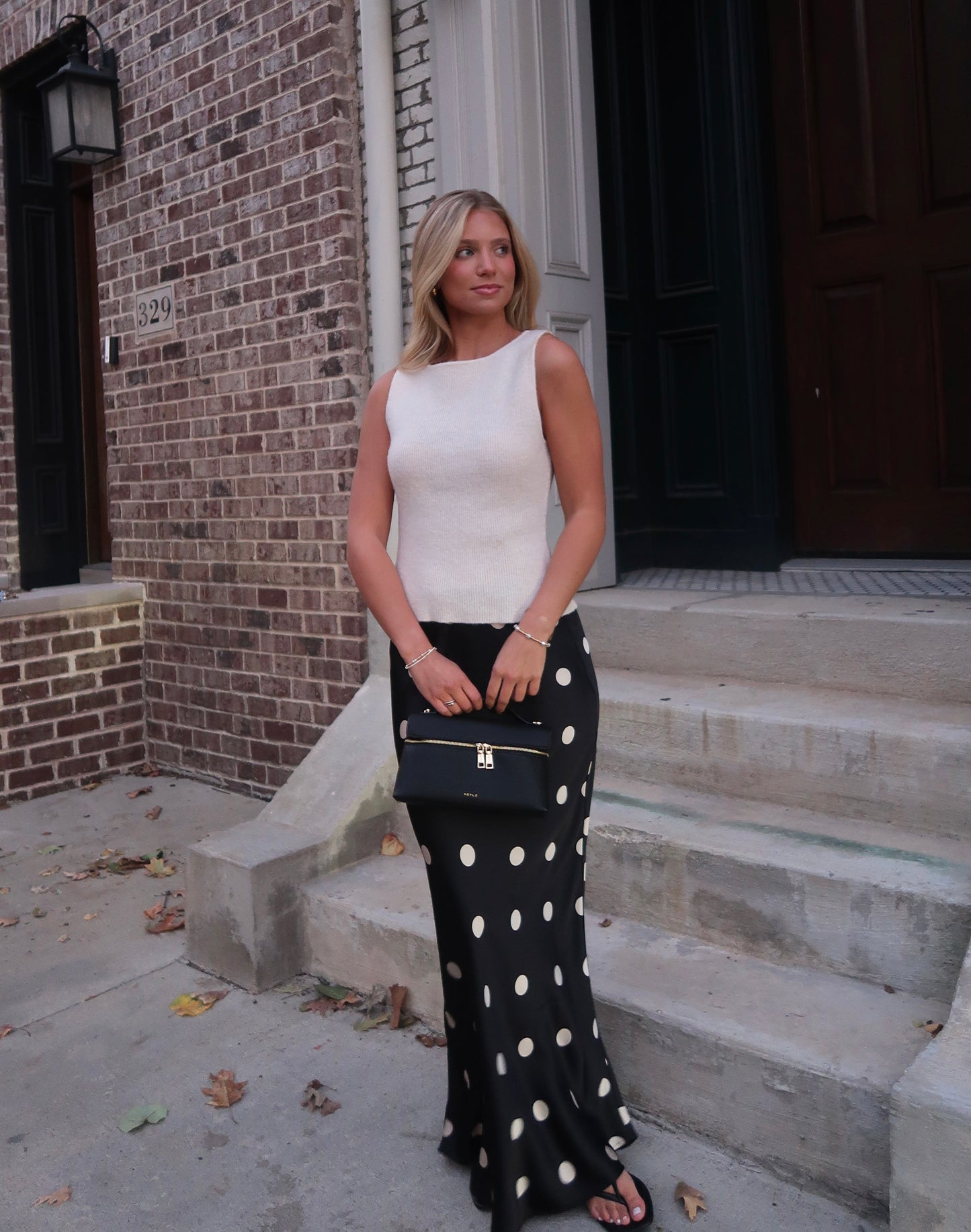 Giselle Polka Dot Midi Skirt