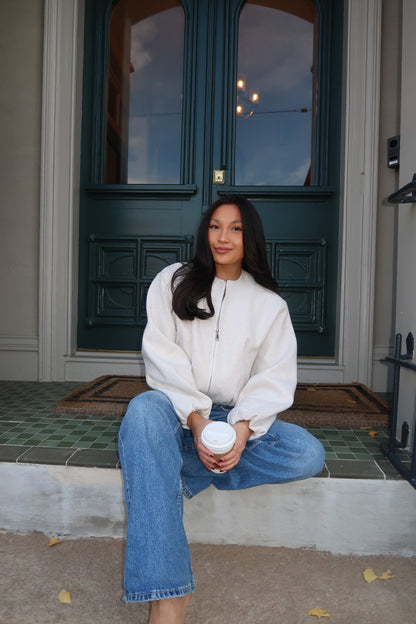 Nash Bomber Jacket | Cream