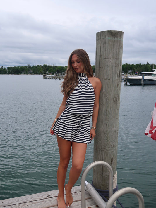 Harbor Stripe Halter Top