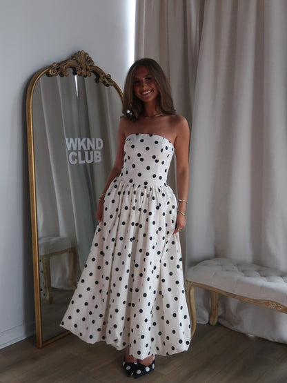 Simone Polka Dot Midi Dress