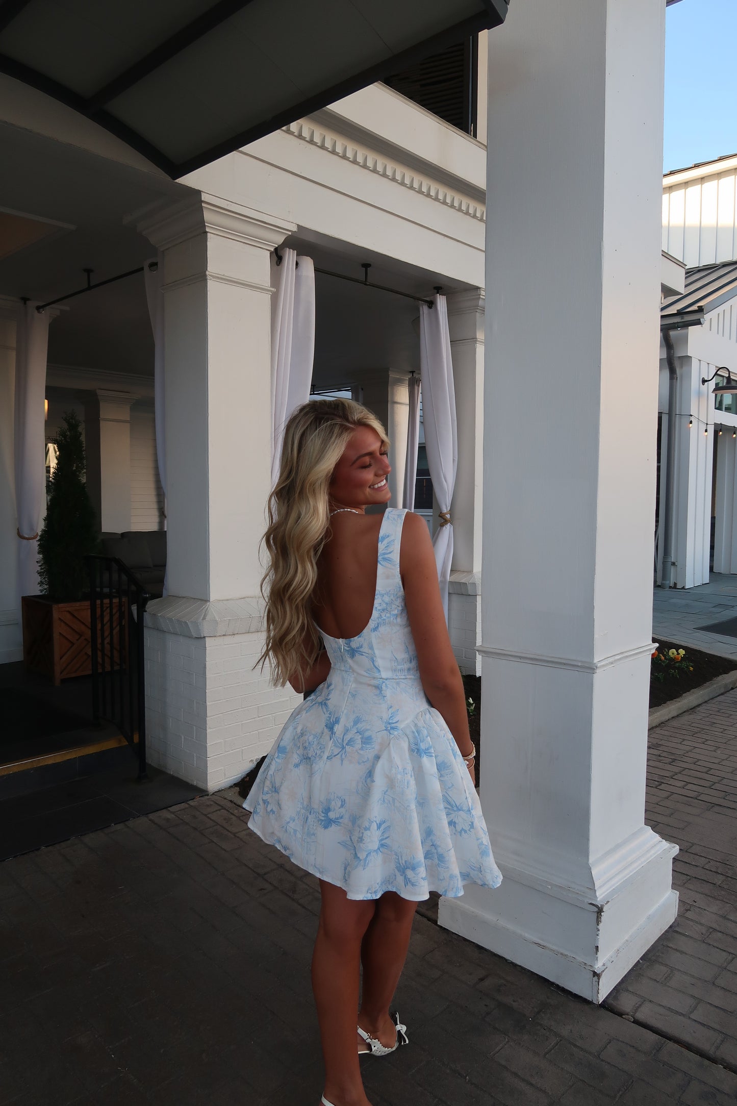Kaia Floral Mini Dress | Blue