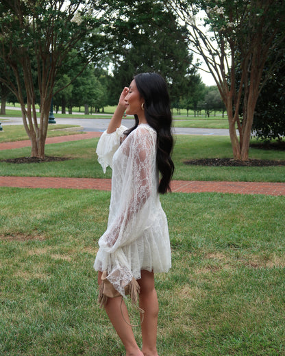 Emerson Lace Mini Dress | Ivory