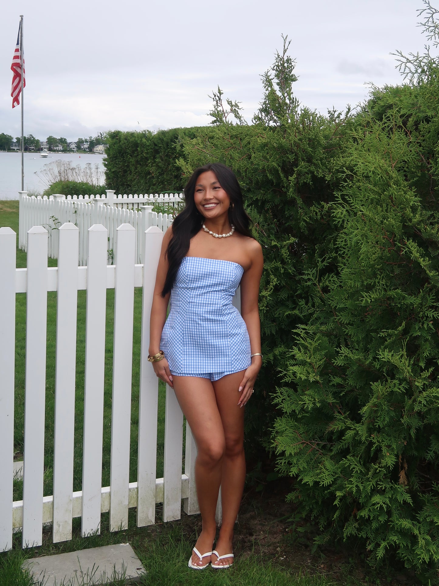 American Honey Gingham Set | Blue