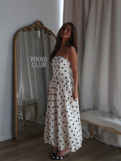 Simone Polka Dot Midi Dress