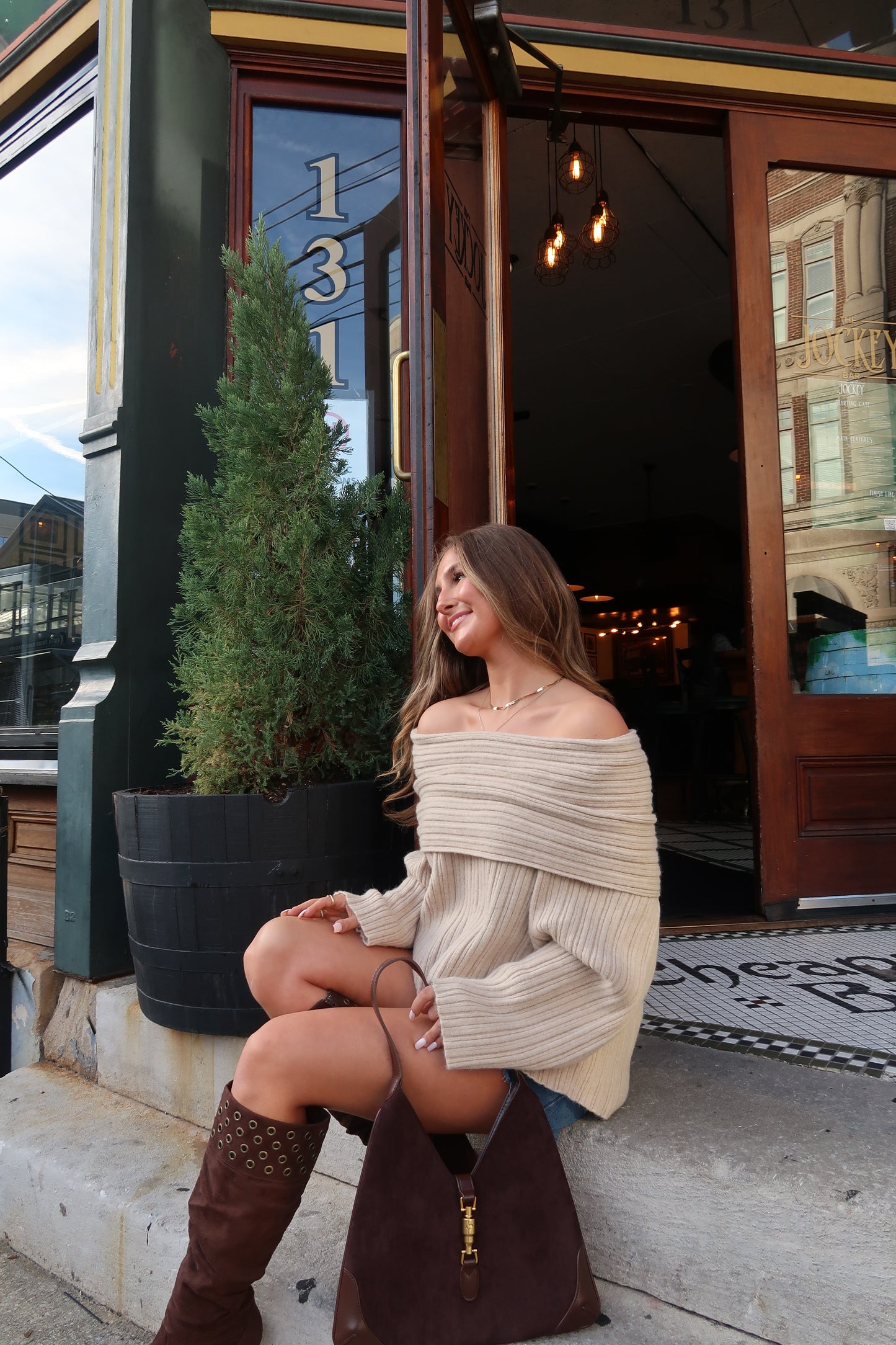 Amira Off Shoulder Sweater