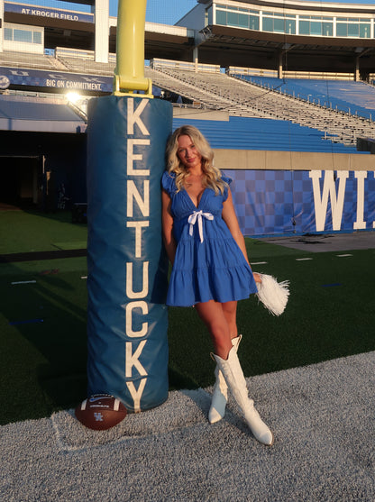 First Down Kentucky Bow Dress | Blue