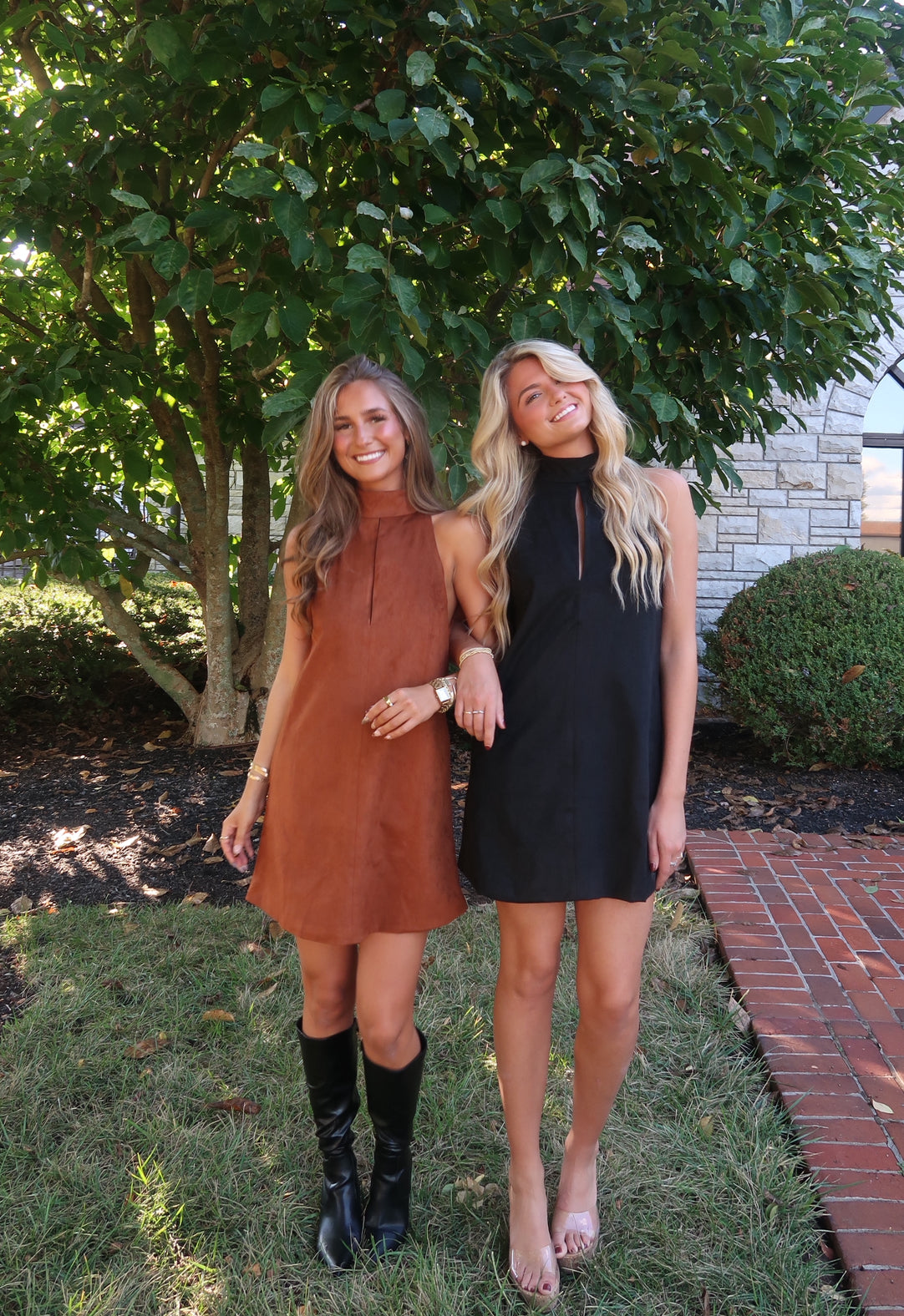 Rhodes Suede Mini Dress | Black
