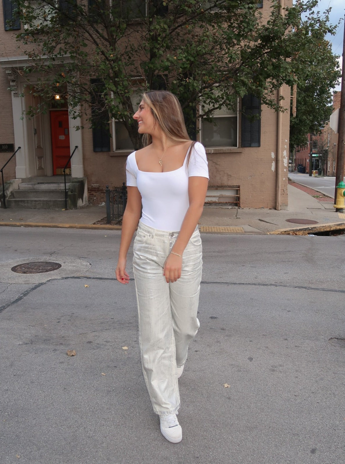 The Amalie Metallic Pants