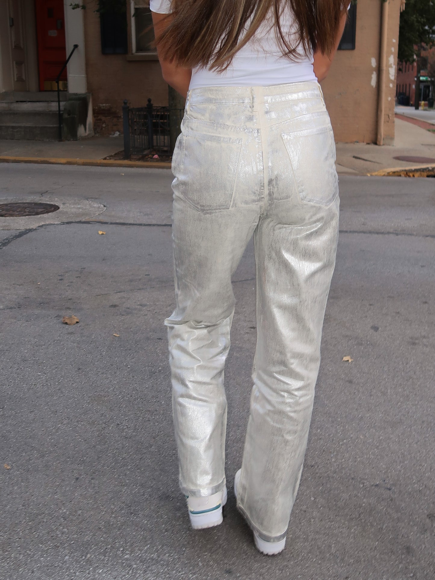 The Amalie Metallic Pants