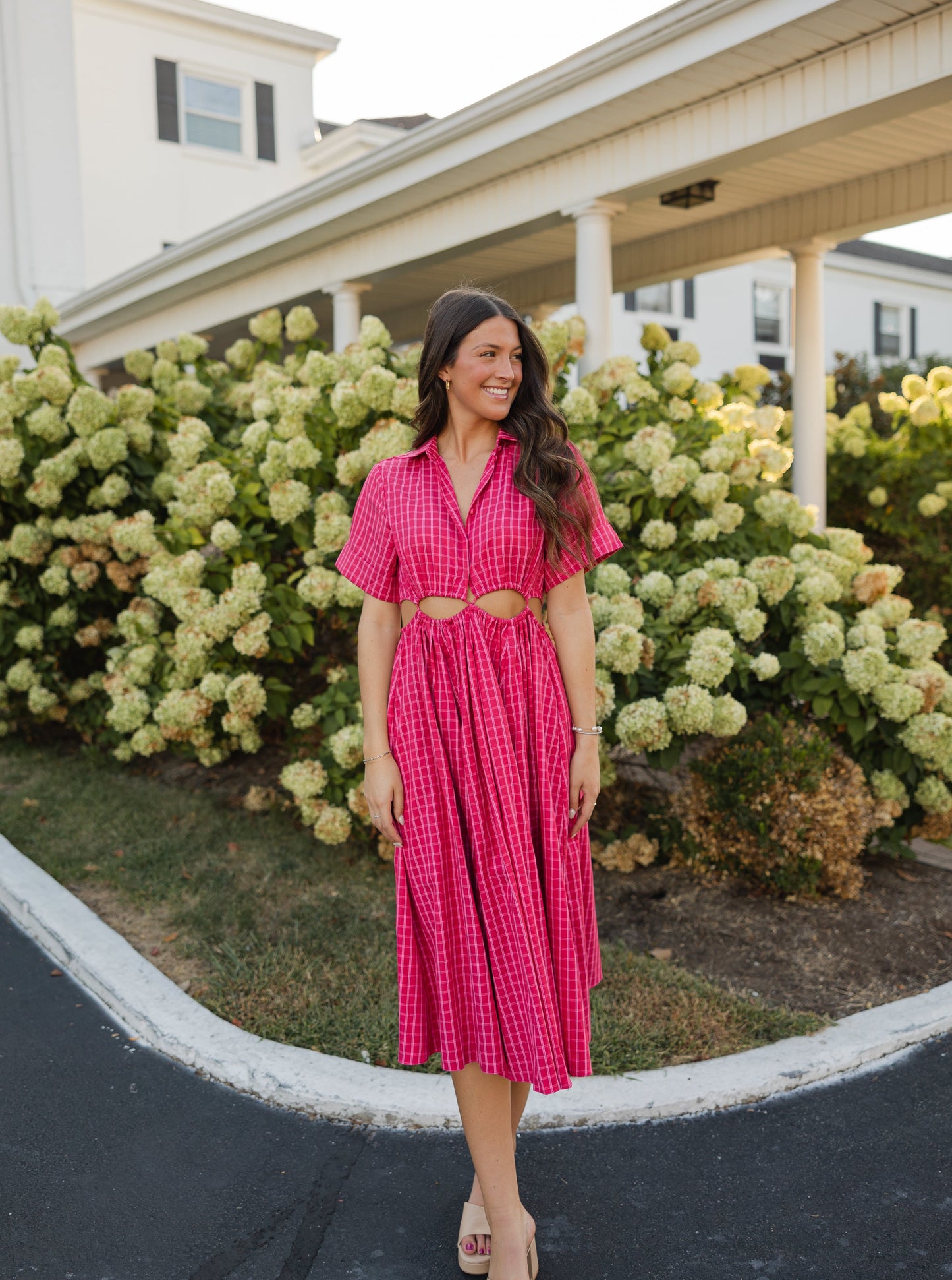 The Remy Pink Midi Dress