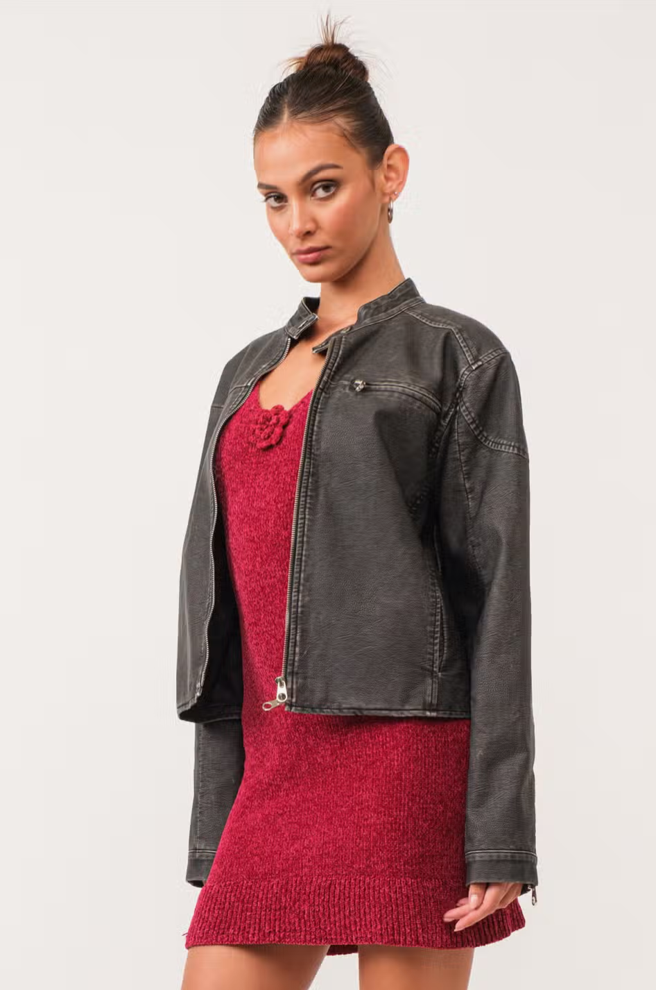 The Maeva Leather Moto Jacket