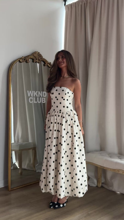 Simone Polka Dot Midi Dress