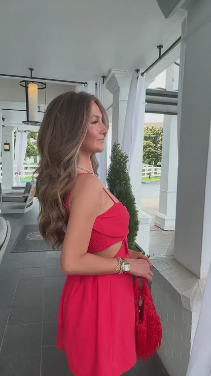 Talia Romper | Red
