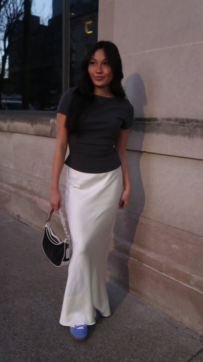 The Sofia Satin Maxi Skirt